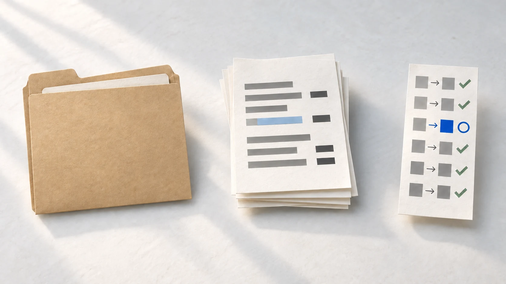 A before folder and changed files expose one mismatch in a paper comparison strip.