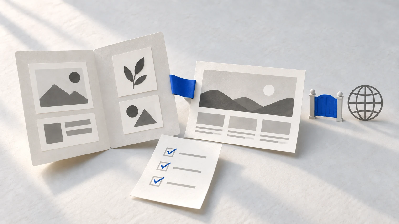 A small portfolio page is checked against its project folder before anything goes public.