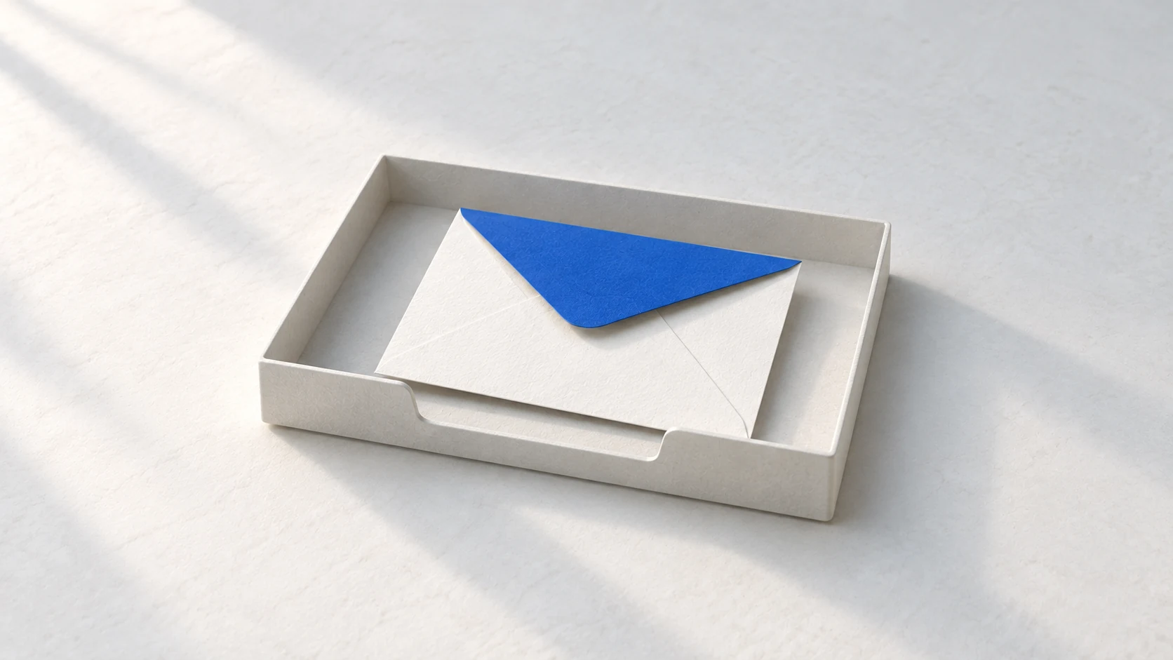 An unopened sales email sits in a tray, with the decision about its offer still ahead.