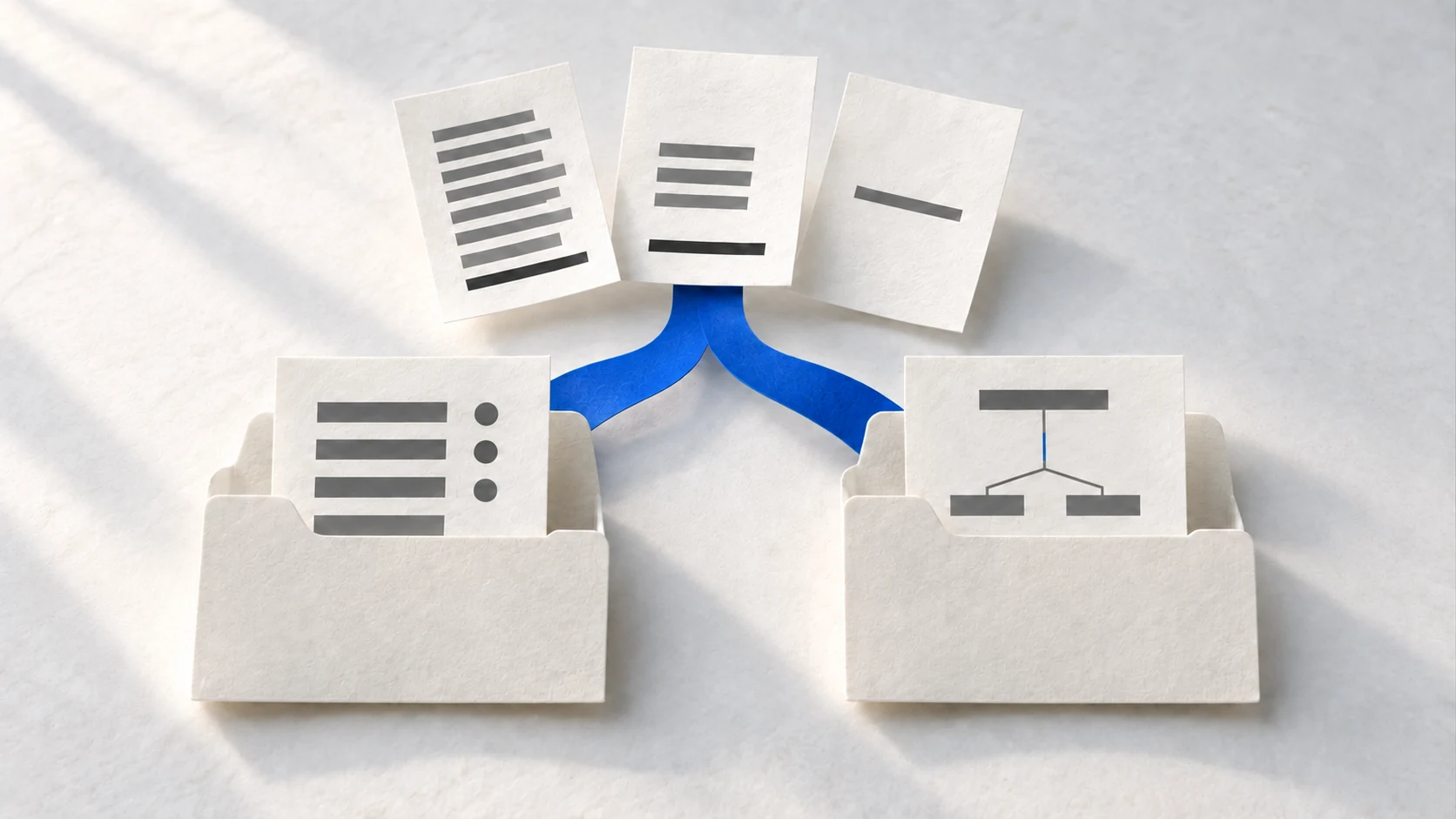 Two routes receive the same copied notes and each leaves a report for a person to inspect.