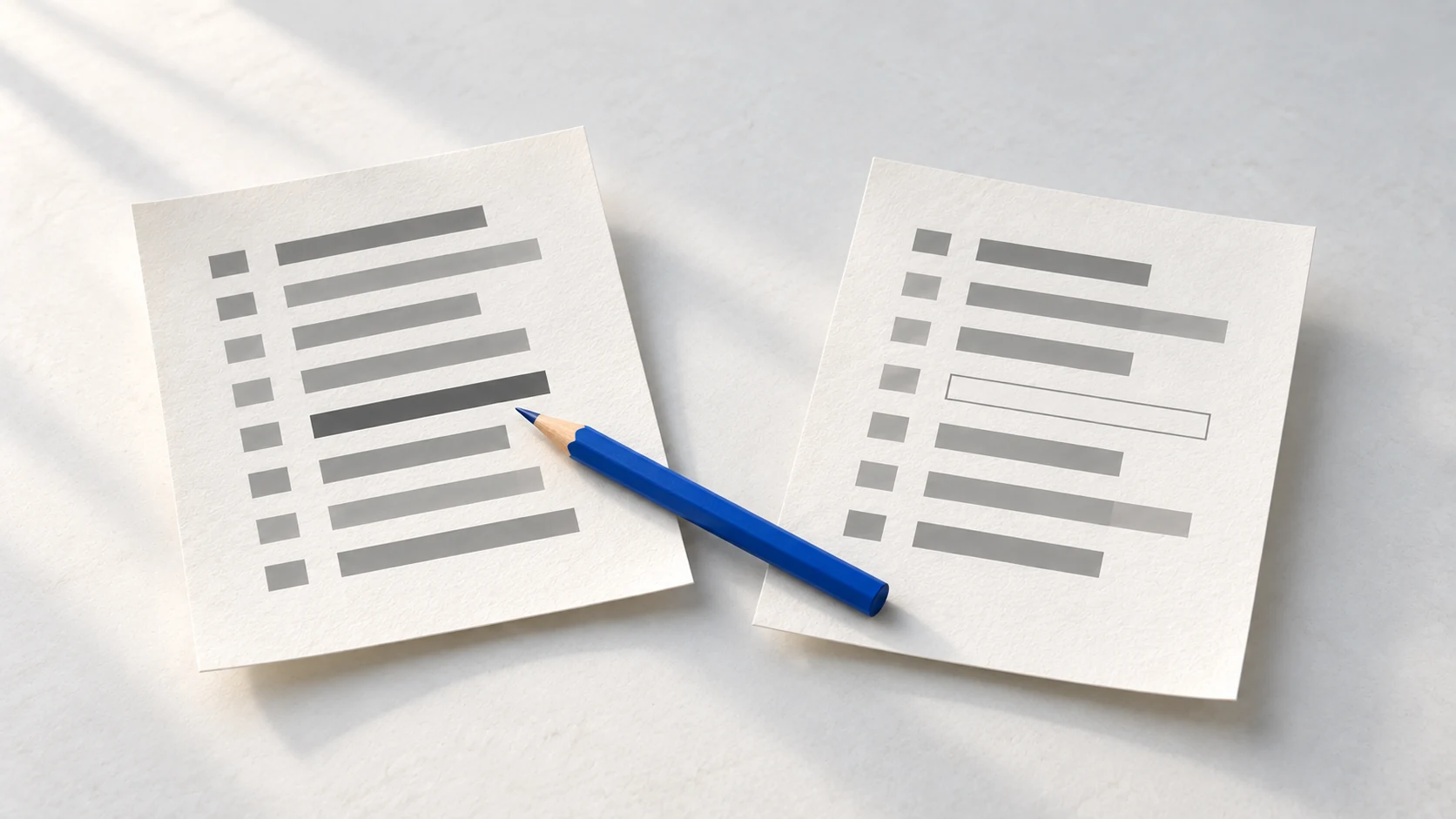 A report and its source sheet sit side by side with one unanswered detail awaiting review.