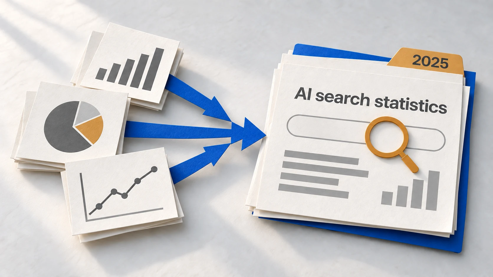 A statistical overview of changes in AI search during 2025.