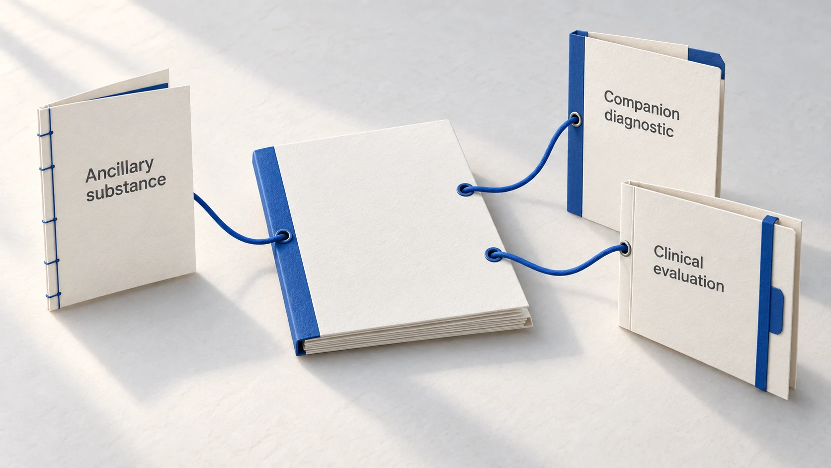 Three distinct consultation dossiers gathered around a central review docket.