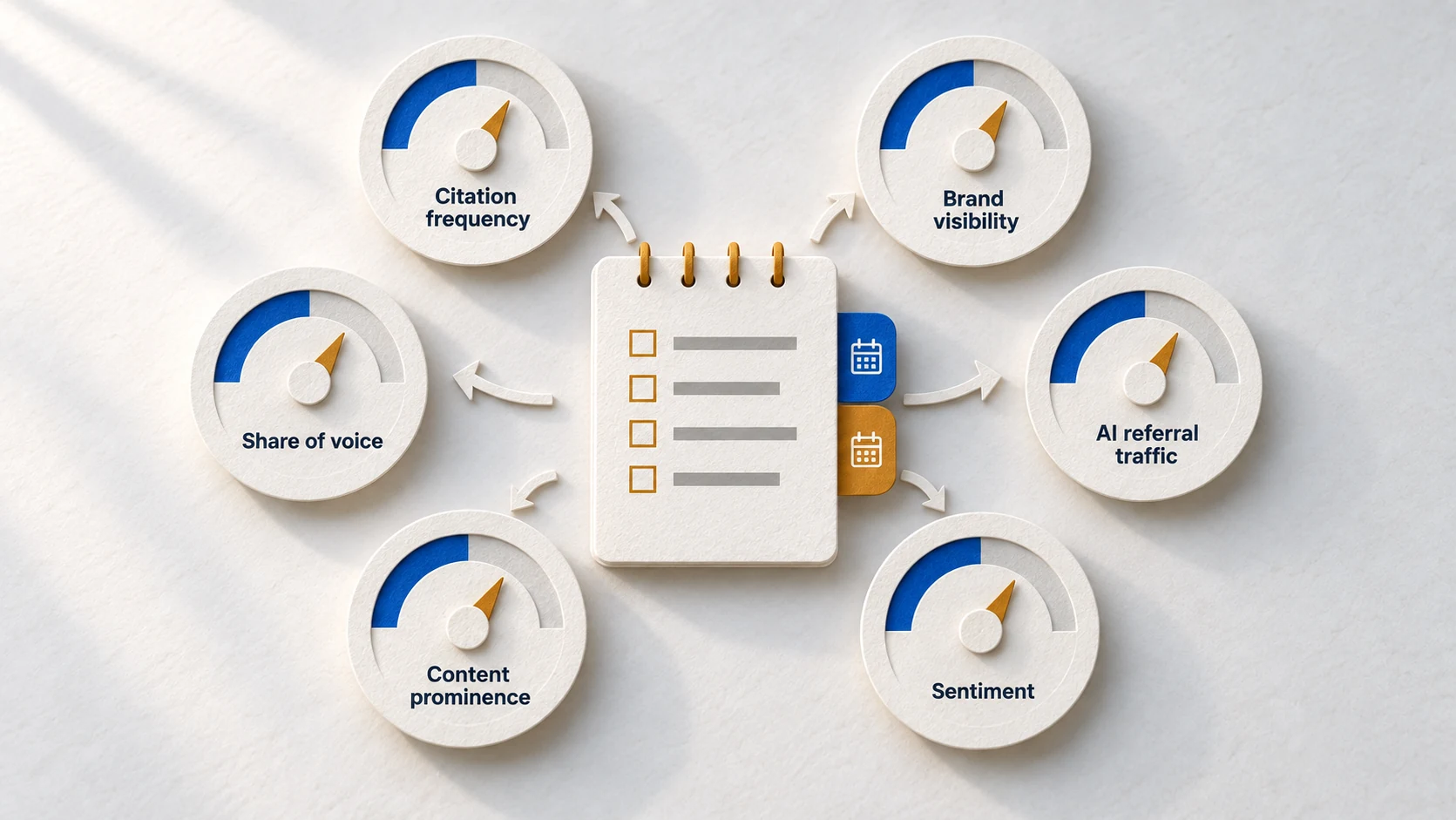 A planning framework for a six-metric GEO dashboard.