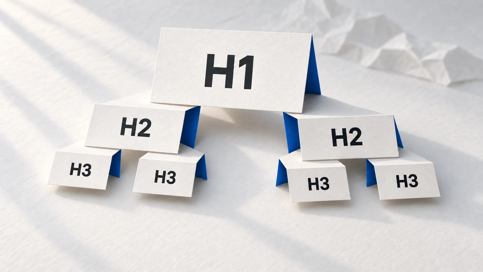 Paper page folded into a clear topic, section, and subsection hierarchy.