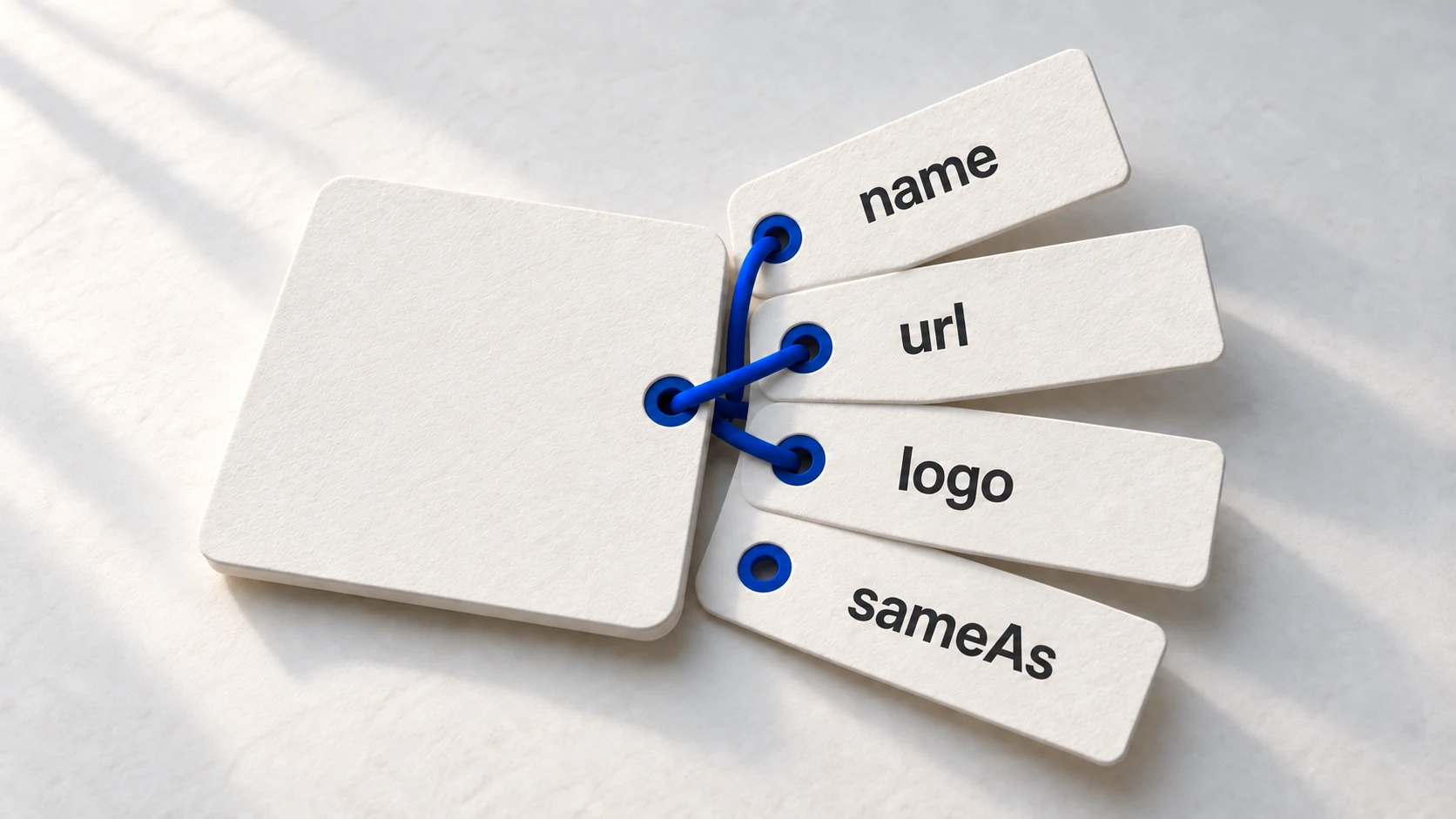 Organization identity plaque bound to a website and linked identity tabs.