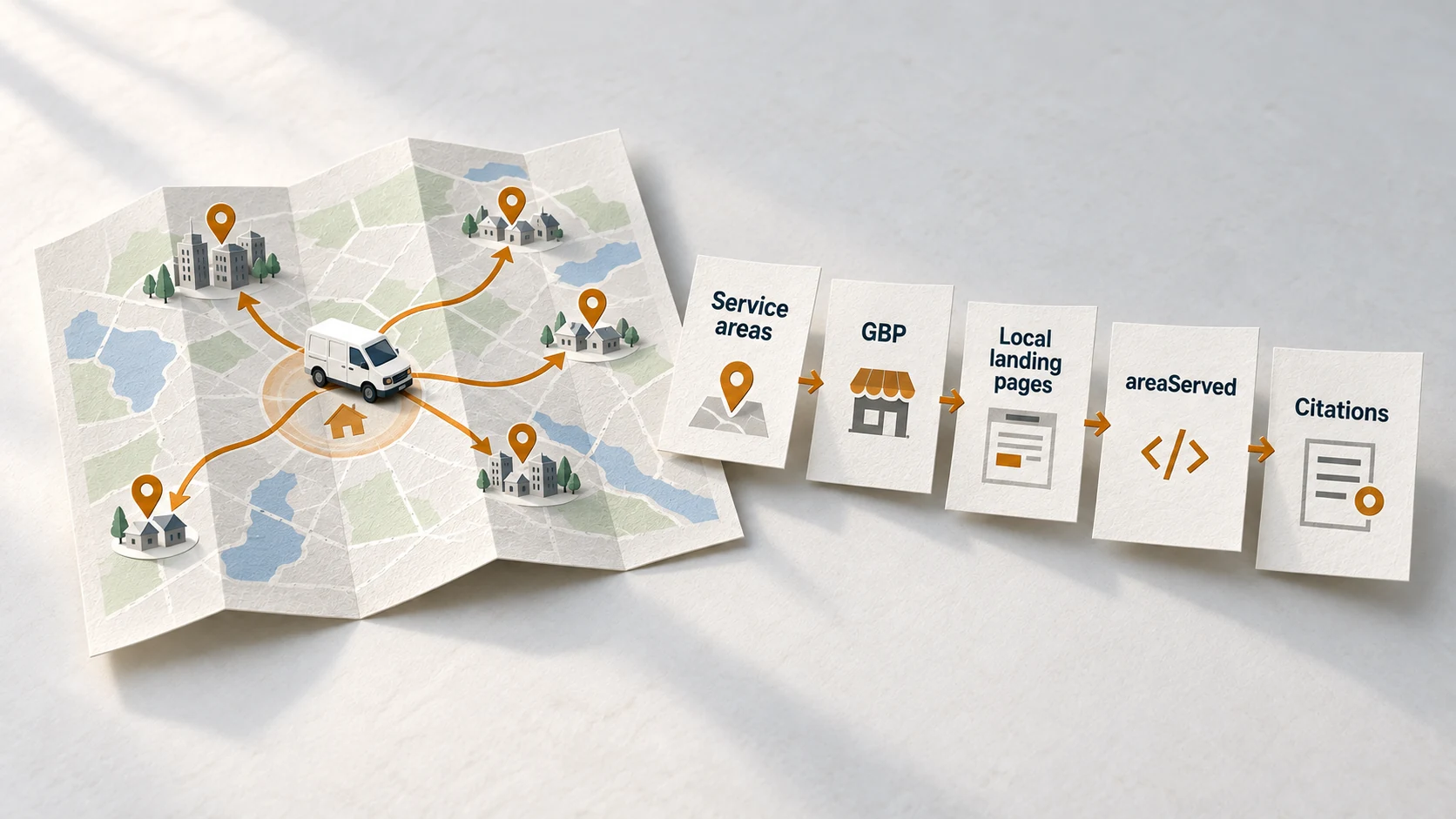 A service-area business building visibility without a customer-facing address.