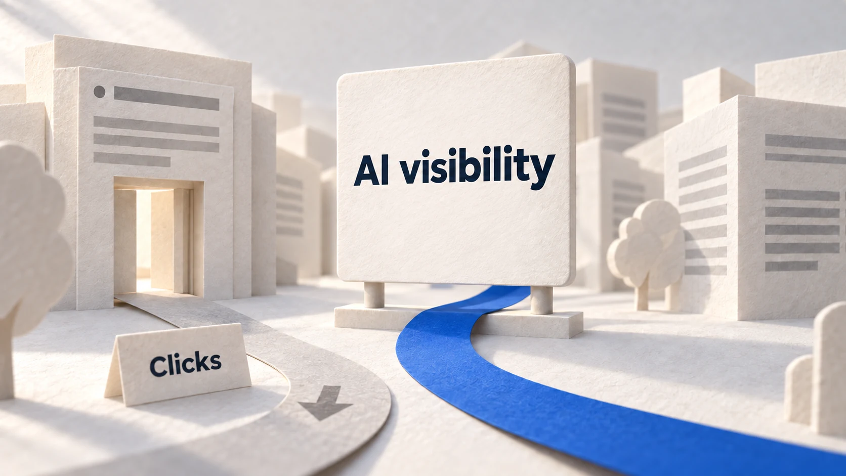 Paper billboard showing brand visibility even when no website visit occurs.