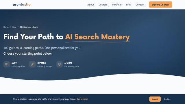 GEO Learning Hub - Content Platform