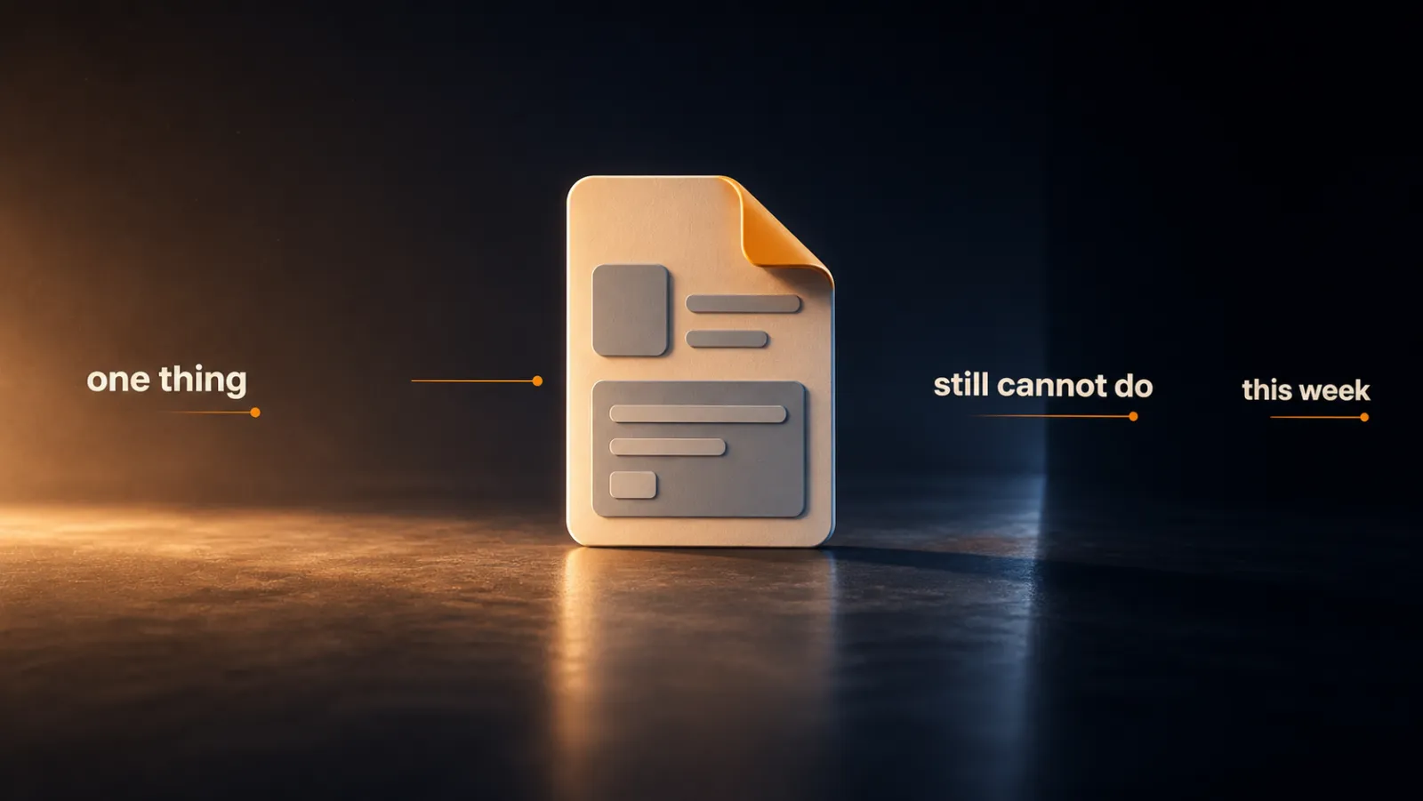 One thing the file still cannot do, which you will meet this week: it says what the project is and says nothing about how to do your Tuesday job.