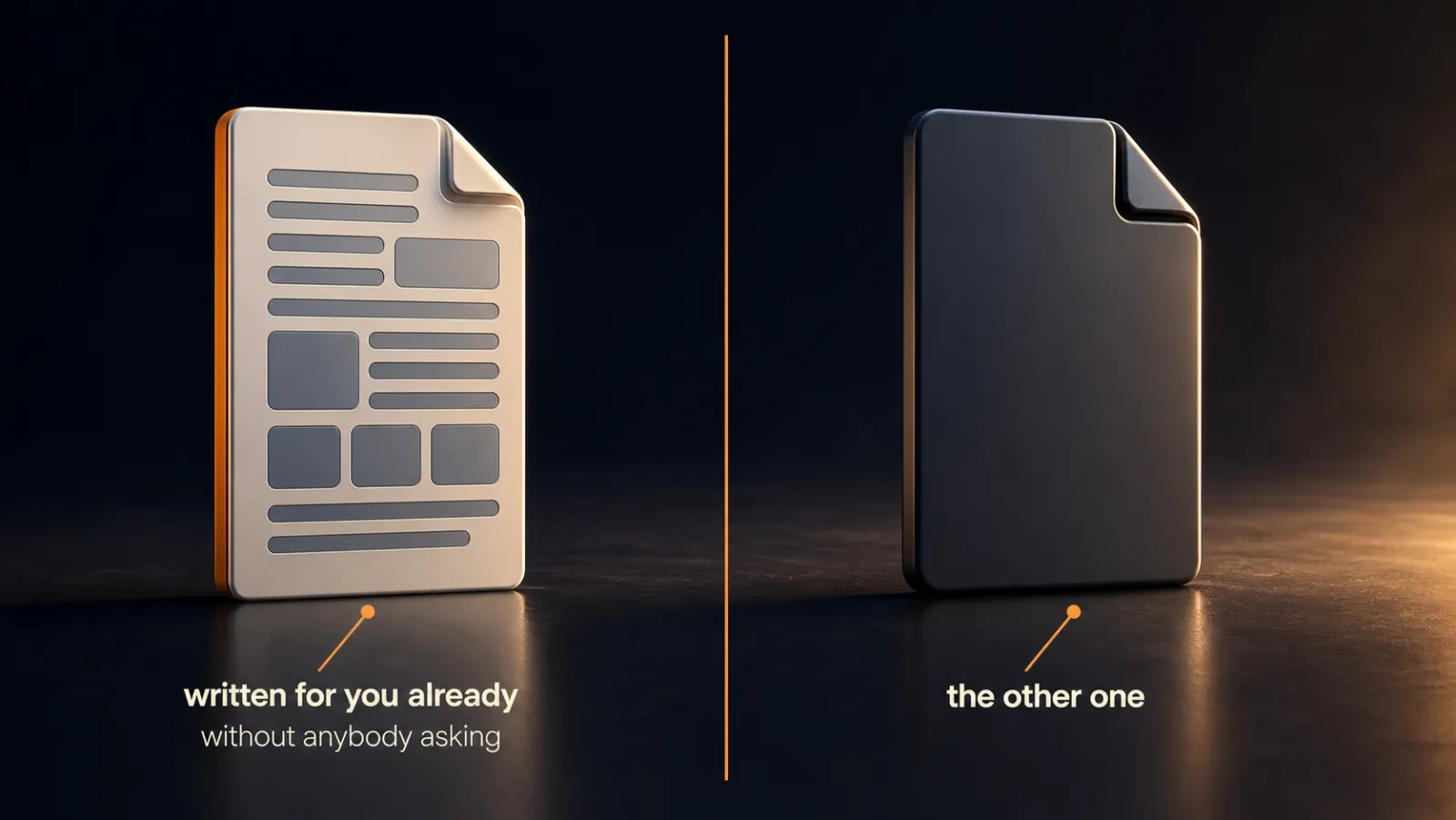 One file is written for you without anybody asking, and the other you write yourself.