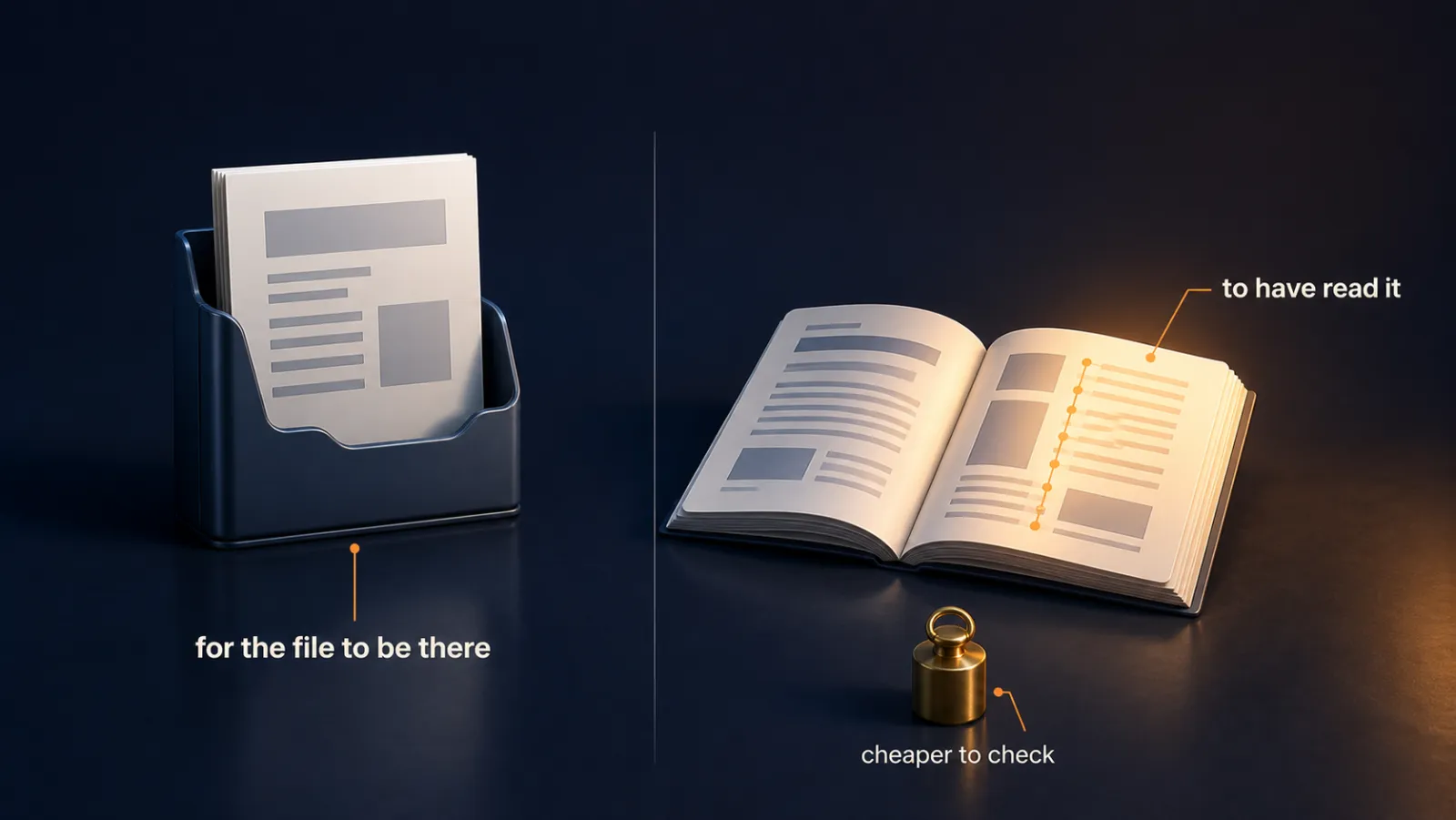 Having the file there and Claude having read it are different things, and the second is cheaper to check.
